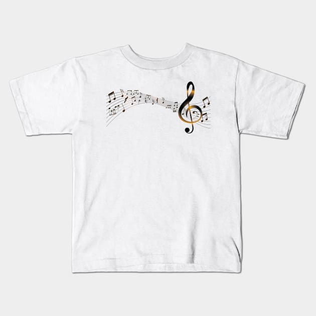 Music 002 Kids T-Shirt by ProDigiDesigner